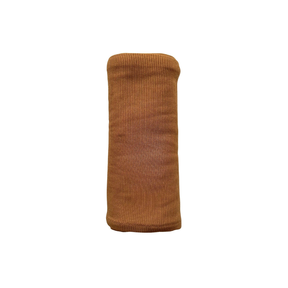 Caramel Ribbed Bamboo Stretch Swaddle Blanket
