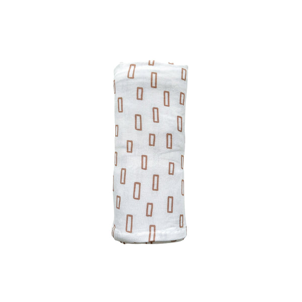 Neutral Rectangle Bamboo Baby Swaddle Blanket – Soft Stretch Newborn Swaddle