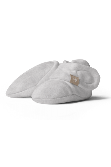 Storm Gray Preemie Stay On Boots for babies - cozy, secure fit for tiny feet.
