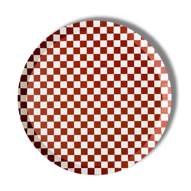 Premium Checkered Red Plate (8pcs)