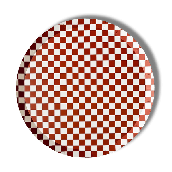 Premium Checkered Red Plate (8pcs)