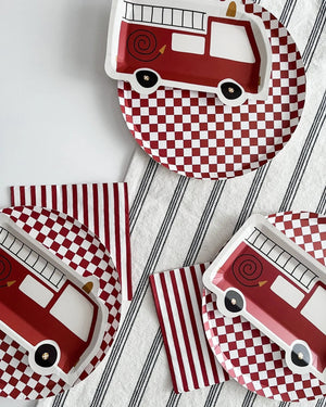 Premium Checkered Red Plate (8pcs)