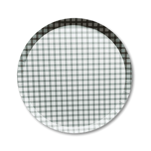 Premium Gingham Green Plate (12pcs)