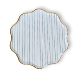 Premium Green Striped Plate (12pcs)