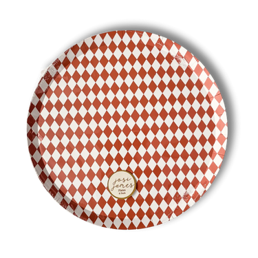 Premium Orange Bavarian Check Plate, (8pcs)