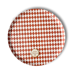 Premium Orange Bavarian Check Plate, (8pcs)