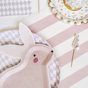 Premium Pink Bavarian Check Paper Party Plate (8pcs)
