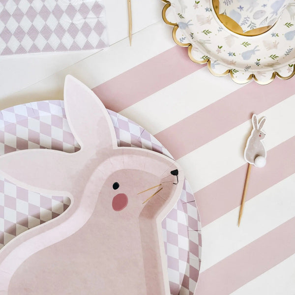 Premium Pink Bavarian Check Paper Party Plate (8pcs)