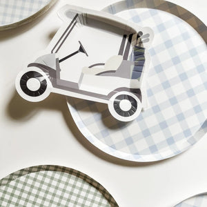 Premium Plaid Baby Blue Plate (12pcs)