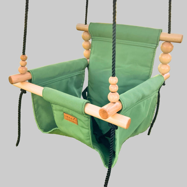 Sweet Swinging Premium Outdoor High Back Baby Toddler Swing Sage