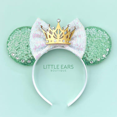 Princess & Frog White Mickey Ears - Adorable baby furniture accessory for a whimsical nursery decor.