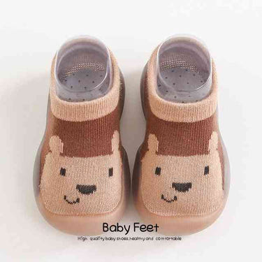 Brown Bear Animal Sock Shoes for babies - Best Seller, cozy and cute footwear for little ones.