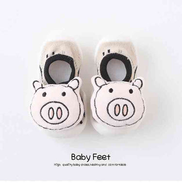 Pink Piggy baby doll sock shoes, perfect for little ones. Soft, cozy, and adorable footwear for infants and toddlers.