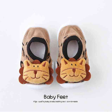 Brown lion baby doll sock shoes - best seller for stylish little ones.