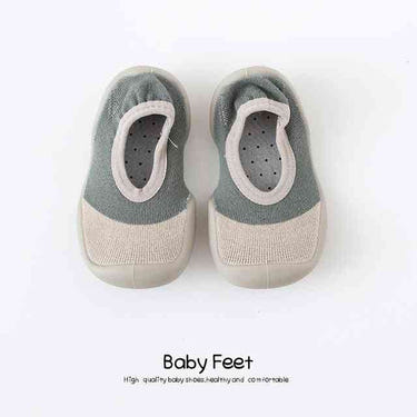 Brown tip baby sock shoes - cozy and stylish footwear for little ones. Perfect for indoor play and comfort.