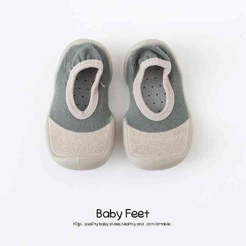 Brown tip baby sock shoes - cozy and stylish footwear for little ones. Perfect for indoor play and comfort.