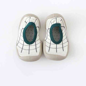Baby Sock Shoes - Green Modern
