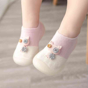 Pink Baby Owl Shoes - Angle 2 view, perfect for stylish and cozy footwear for little ones.