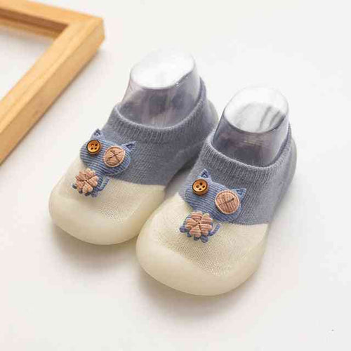 Blue Baby Owl Shoes - Adorable footwear for infants, perfect for keeping tiny feet stylish and comfortable.