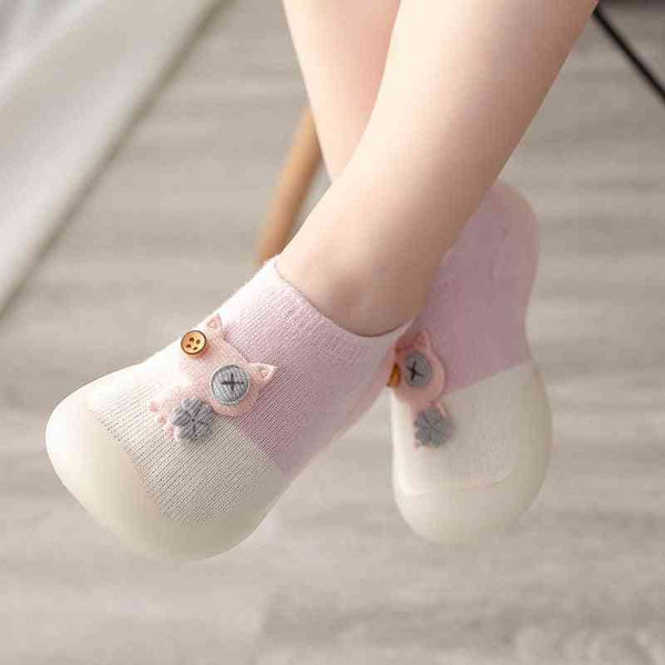 Pink Baby Owl Shoes from angle 5, perfect for tiny feet and stylish outings.