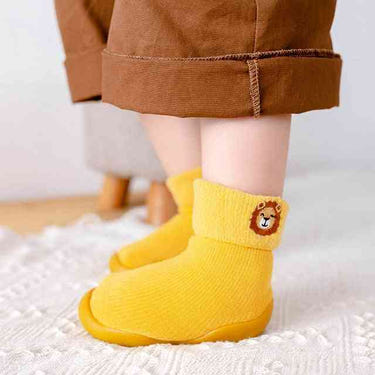 Baby Lion Sock Shoes - Winter Edition, perfect for keeping little feet warm and stylish.