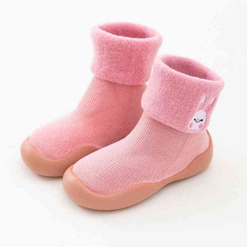 Winter edition baby rabbit sock shoes for cozy and cute little feet.