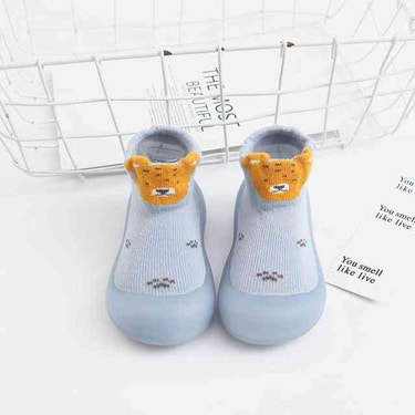 Cute tiger-pattern baby sock shoes for comfy and stylish little feet. Perfect for infants and toddlers.