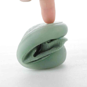 Baby Pet Sock Shoes in Monster Green, angle 5 view, perfect for tiny feet and playful adventures.