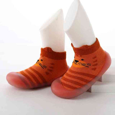 Baby Tiger Sock Shoes - Cute and cozy footwear for little ones, perfect for indoor play and keeping tiny feet warm.