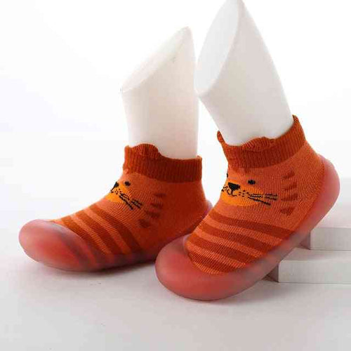 Baby Tiger Sock Shoes - Cute and cozy footwear for little ones, perfect for indoor play and keeping tiny feet warm.