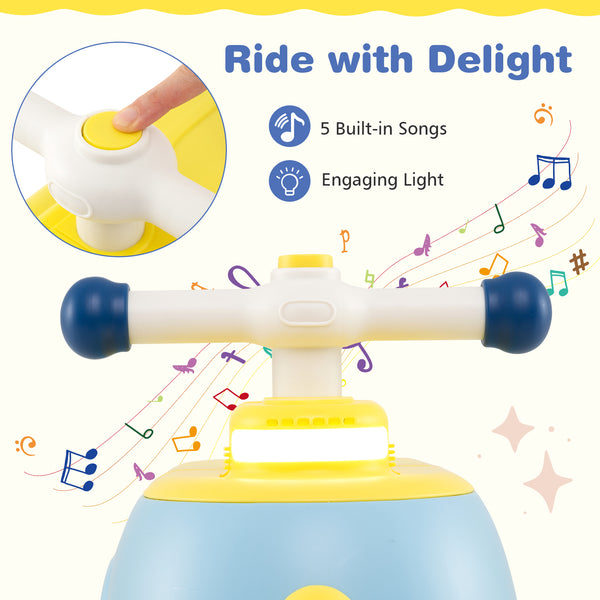 Toddler Ride on Toy with Trailer and Light Music - Educational for Kids