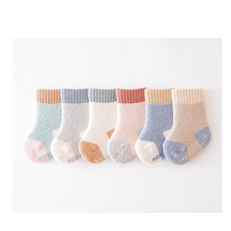 Winter Baby Unisex Breathable Comfy Patchwork Antiskid Socks