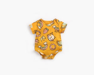 Baby Boy And Girl Animal Print Short-Sleeved O-Neck Lovely Onesies In Summer