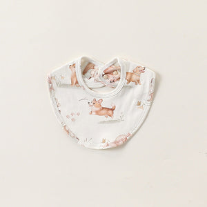 Adorable Cartoon Cotton Snap-on Bib