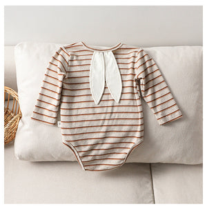 Autumn New Arrival Baby Unisex Long Sleeves Color Patchwork Striped Onesies Bodysuits