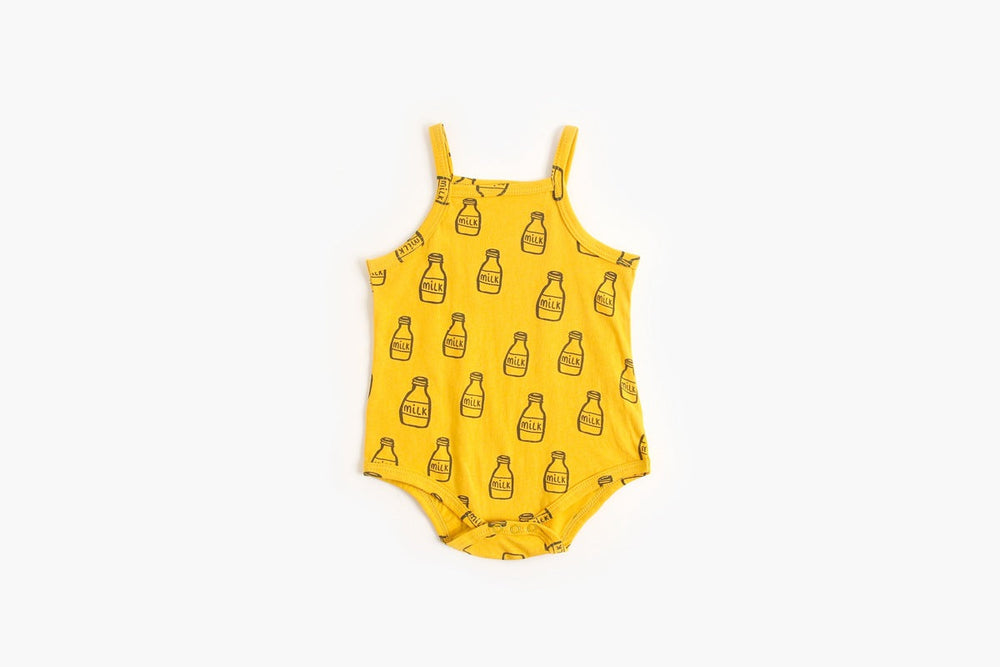 Baby Boy And Girl Cartoon Print Pattern Sleeveless Onesies In Summer