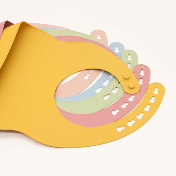 Baby Solid Color Food Grade Silicone Bibs