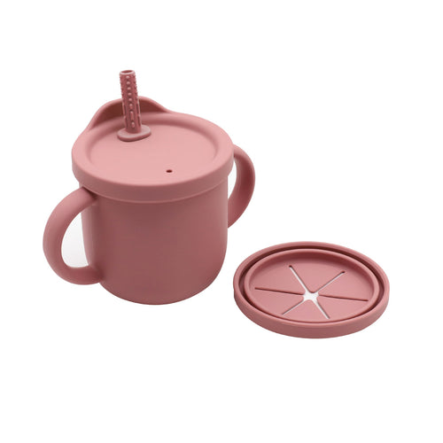 Baby Anti-Drop And Anti-Spill Binaural Learning Drinking Cup silicone