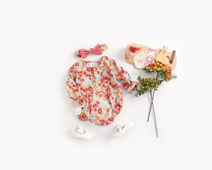 Baby Girl 1pcs Flower Pattern Long Sleeved Fashion Hot Selling Bodysuit Onesies & Headband