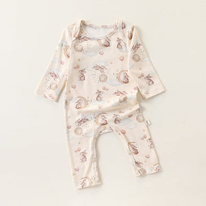 Autumn and Spring New Arrival Baby Unisex Simple Animals Pattern Long Sleeves Rompers