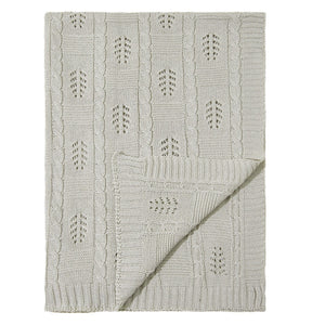 Knitted Baby Blanket With Hollow Out Design: New Solid Color Collection For All Seasons