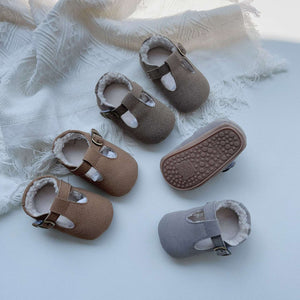 New Arrival In Winter Baby Girl Solid Color Plush Warm Anti-Slip Shoes