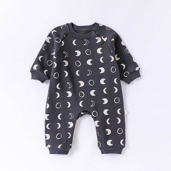 Autumn and Spring New Arrival Baby Unisex Simple Pattern Long Sleeves Casual Rompers