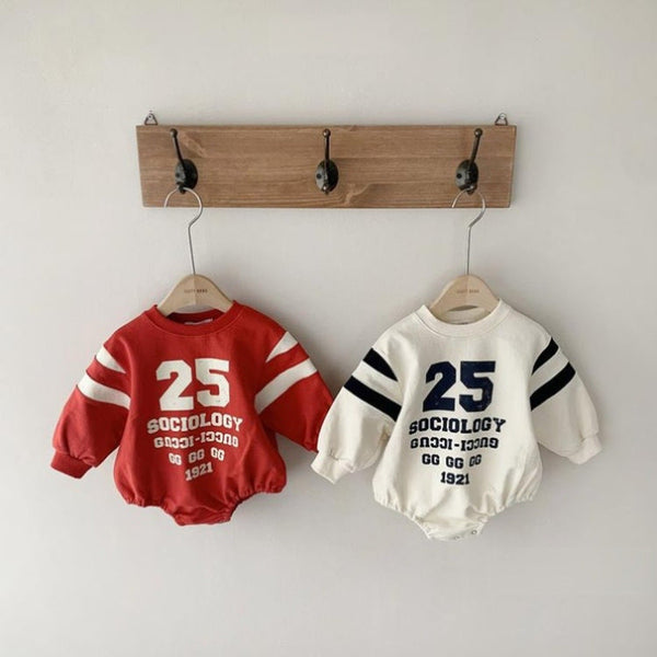 Baby Slogan Print Pattern Long Sleeve Cotton Bodysuit