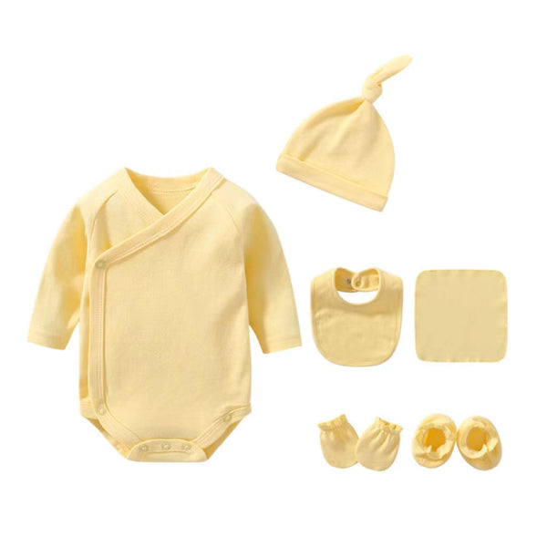 Newborn Solid Color Cotton Bodysuit Thin Style Sets