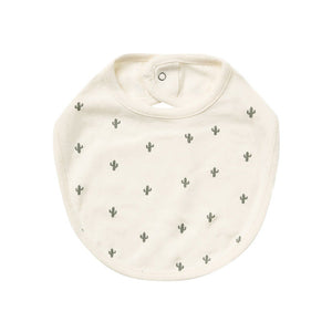 Baby Printed Pattern Covered Button Design Pure Cotton Bibs