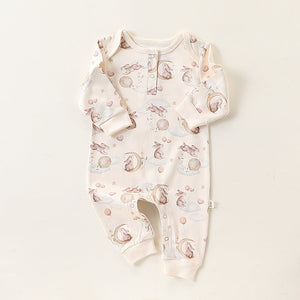 Autumn and Spring New Arrival Baby Unisex Simple Animals Pattern Long Sleeves Rompers