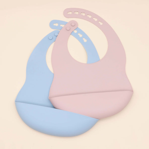 Baby Solid Color Food Grade Silicone Bibs