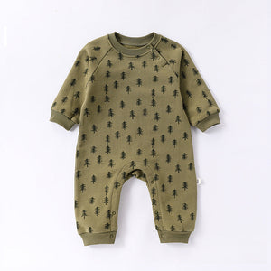 Autumn and Spring New Arrival Baby Unisex Simple Pattern Long Sleeves Casual Rompers