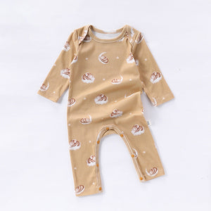 Autumn and Spring New Arrival Baby Unisex Simple Animals Pattern Long Sleeves Rompers